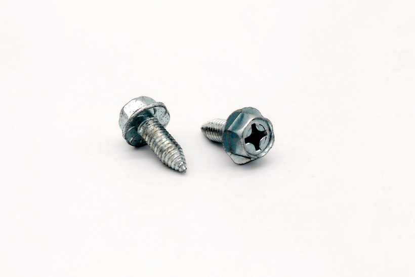 Cross shaped hexagonal anti loosening triangular self tapping screw